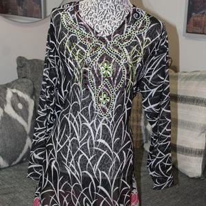 Manya. Pullover Sheer Dress.  Sz. L